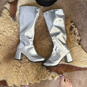 Metallic go go boots